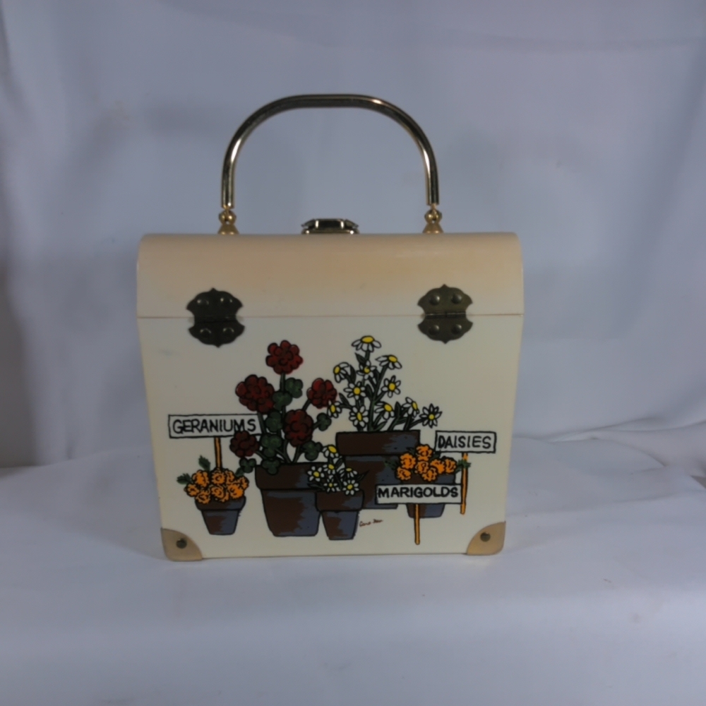 Vintage Charming Floral Cream Hobo Bag